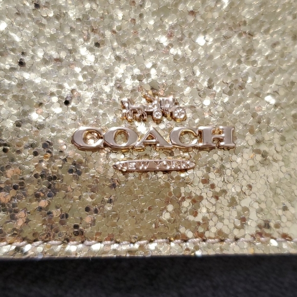 NwT COACH Gold Glitter Crossbody Party Bag - Picture 2 of 11